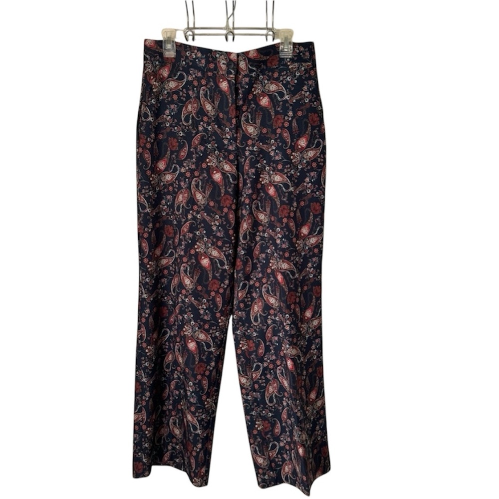 Goldenpoint Size 10 Wide Leg Paisley Print Pants Whimsigoth Dark Academia Boho